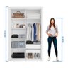 Closet Solteiro Premium 4 Gavetas Branco Amoudi Móveis - 4