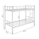 Ver imagem 3 de Cama Beliche Bruna Quarto Solteiro Estrutura De Ferro:Branco