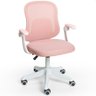 Cadeira de Escritório Tela Mesh Diretor Giratória Colorida Rosa - 1