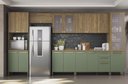 Ver imagem 1 de Armário de Cozinha Modulada Completa Reta 13 Peças 4,00m 309 Botanic Kappesberg