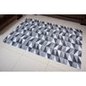 Tapete Antiderrapante Geométrico Jacquard para Sala Quarto 2,00 x 1,36 Ladrilho Preto Cinza - 2