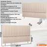 Cabeceira King Estofada 195cm Carla Linho com Frames:bege - 3