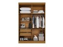 Ver imagem 7 de Guarda-Roupa Casal Modulado de Canto 11 Portas 4 Gavetas Multimóveis Cinamomo/Off White
