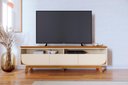 Ver imagem 1 de Bancada Selene para Tv de até 75 Polegadas - Cinamomo Off White - Madetec