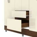 Ver imagem 6 de Guarda Roupa Casal 6 Portas 2 Gavetas 153 Cm 10091 Vlr Imbuia Champanhe