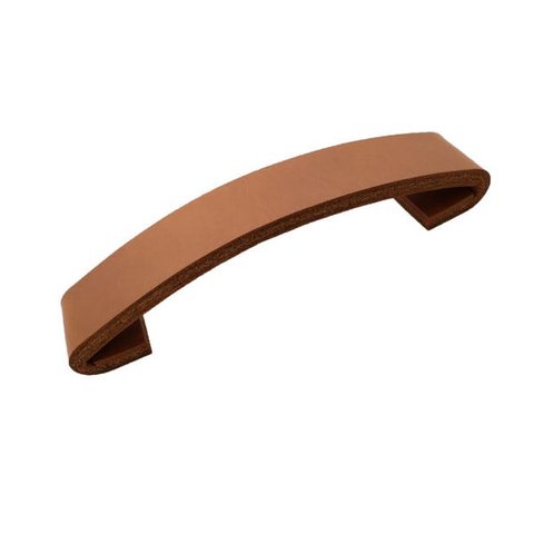 Puxador Hiddo - Couro Legítimo Marrom Escuro:Marrom