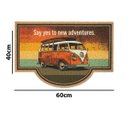 Ver imagem 2 de Capacho Antiderrapante Tapete Porta Entrada Super Print Kapazi:kombi 0,40x0,60m