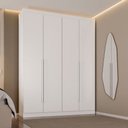Ver imagem 1 de Guarda-Roupa Casal Andorra 4 Portas 4 Gavetas Branco - Pnr Móveis