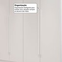 Ver imagem 5 de Guarda-Roupa Casal Andorra 4 Portas 4 Gavetas Branco - Pnr Móveis