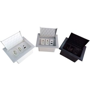 Caixa Embutir 2 Tomadas 1 Hdmi 2 Rj45 1 Usb Dados 2 Usb Charger Qtmov Caixa de Embutir Móveis Escrit