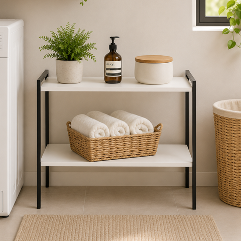 Multiuso para Lavanderia com Pés de Ferro Londres - Branco
