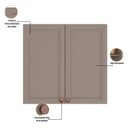 Ver imagem 5 de Armário Aéreo para Cozinha 80cm 2 Portas Unna Cinza/Gris