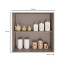 Ver imagem 3 de Armário Aéreo para Cozinha 80cm 2 Portas Unna Cinza/Gris