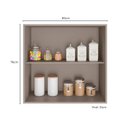 Ver imagem 3 de Armário Aéreo para Cozinha 80cm 2 Portas Unna Cinza/Gris