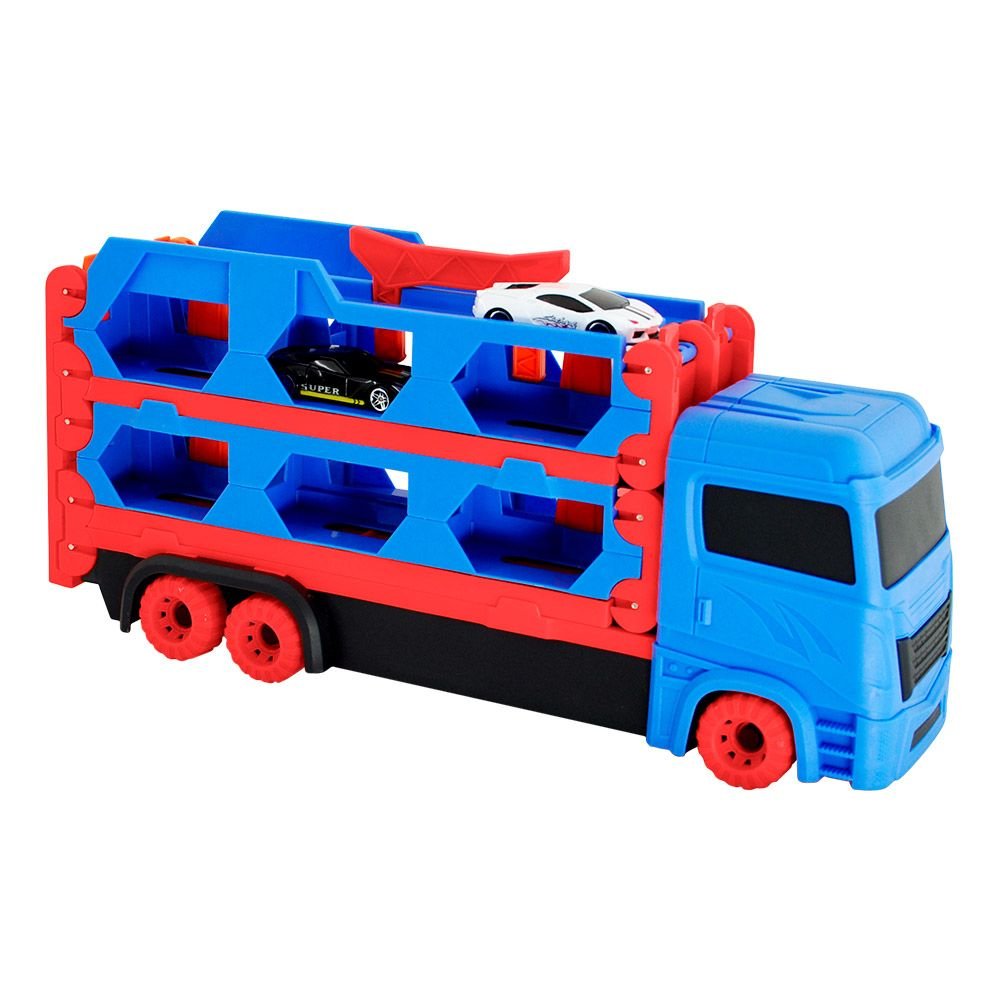 Caminhão Cegonha Transport com 2 Carrinhos Dmt6576 Dm Toys