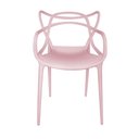 Ver imagem 4 de Kit 8 Cadeiras Allegra Cor Rosa – Polipropileno Reforçado Resistente e Empilhável