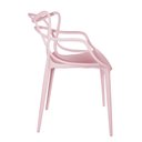 Ver imagem 3 de Kit 8 Cadeiras Allegra Cor Rosa – Polipropileno Reforçado Resistente e Empilhável