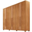Ver imagem 2 de Guarda-Roupa 100% MDF 6 Portas 6 Gavetas com Pés Istambul Off White/Marromle