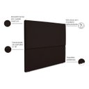 Ver imagem 3 de Cabeceira Cama Box Orgânica Queen 160cm Luna Suede C/frame Marrom