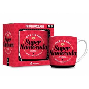Caneca Porcelana Urban Na Caixa Super Namorada Presente
