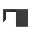 Ver imagem 2 de Mesa em L com Gaveta Nikola Preto Trama Freijó