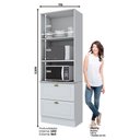 Ver imagem 2 de Torre Quente Modulado de 2 Fornos 2 Portas 2 Gavetas Emily Henn - Branco/calcare