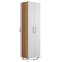 Ver imagem 3 de Armário Multiuso Organizador 2 Portas Sabrina 60cm Amêndoa/branco