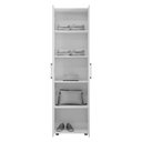 Ver imagem 4 de Armário Multiuso Organizador 2 Portas Sabrina 60cm Amêndoa/branco