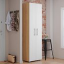 Ver imagem 1 de Armário Multiuso Organizador 2 Portas Sabrina 60cm Amêndoa/branco
