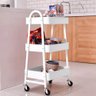 Carrinho Organizador 3 Andares Multiuso Porta Volumes Rack Prateleira Rodas Rodinhas Casa - 4