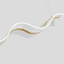 Ver imagem 4 de Pendente Moderno Led Integrado 100cm 31w Dourado Bivolt 3em1