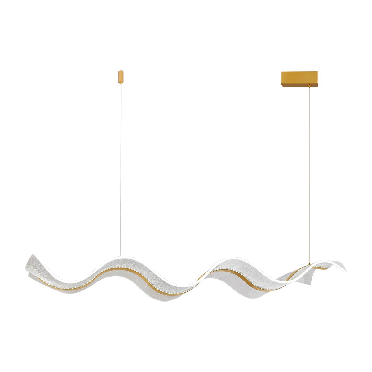 Pendente Moderno Led Integrado 100cm 31w Dourado Bivolt 3em1