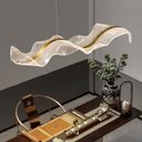 Ver imagem 2 de Pendente Moderno Led Integrado 100cm 31w Dourado Bivolt 3em1