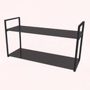 Ver imagem 2 de Prateleira Industrial Parede ou Suspensa Aço e Madeira 50x40x80cm - Preto