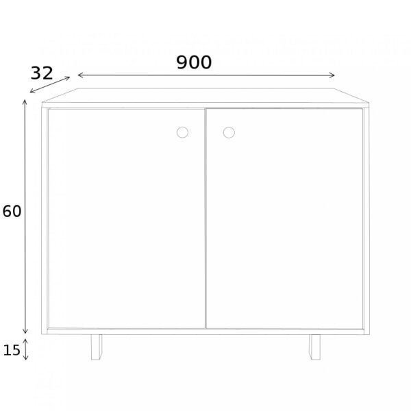 Gabinete para Banheiro 2 Portas sem Cuba Gótic  - 3