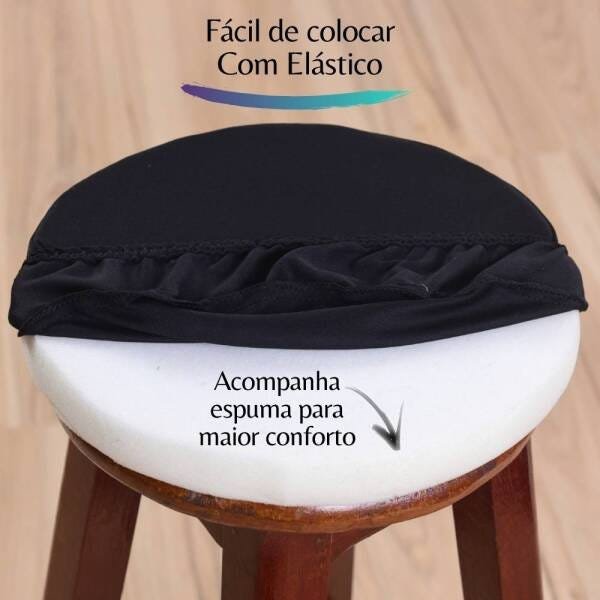 Kit 3 Capas com Espuma para Banco Premium Preto - 2