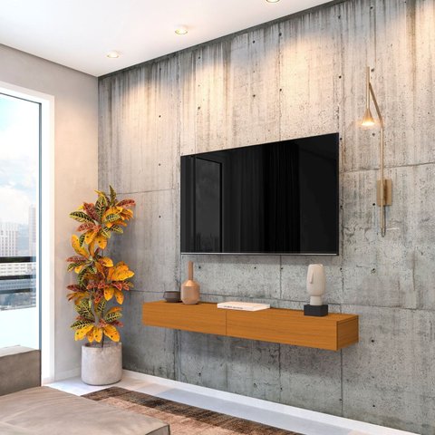 Rack para Tv  Suspenso em MDF até 55 Polegadas Suspenso