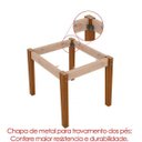 Ver imagem 5 de Conjunto Sala de Jantar Ana com 4 Cadeiras Ana Ype Offwhite Linho Marrom Claro
