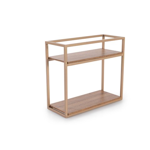 Estante Organizadora Dourada/freijó - Linha Frame