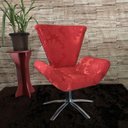 Ver imagem 2 de Kit Duas Poltronas Giratória Elegance Jacquard:vermelho