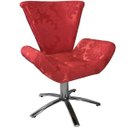 Ver imagem 3 de Kit Duas Poltronas Giratória Elegance Jacquard:vermelho