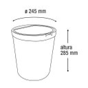 Ver imagem 3 de Lixeira Para Escritório Plástica Metalizada 10L Arqplast