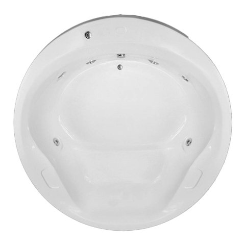 Banheira Redonda Taurus Dupla com Hidro em Acrílico - 127v