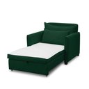 Ver imagem 6 de Poltrona Cama Retrátil Solteiro com Rodízio Cloe Bouclê Verde E03 - D’Rossi