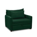 Ver imagem 1 de Poltrona Cama Retrátil Solteiro com Rodízio Cloe Bouclê Verde E03 - D’Rossi