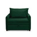 Ver imagem 5 de Poltrona Cama Retrátil Solteiro com Rodízio Cloe Bouclê Verde E03 - D’Rossi