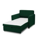 Ver imagem 7 de Poltrona Cama Retrátil Solteiro com Rodízio Cloe Bouclê Verde E03 - D’Rossi