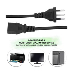 Cabo de Força 5 Metros Tripolar Fonte Pc Reforçado Kit 3pçs - 5