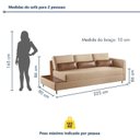 Ver imagem 3 de Sofá 2 Lugares Living 225cm Base em Aço Cronnos