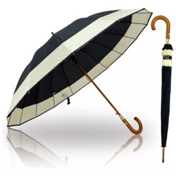 Guarda-chuva 16 Varetas Extra Grande Automático Preto - 5